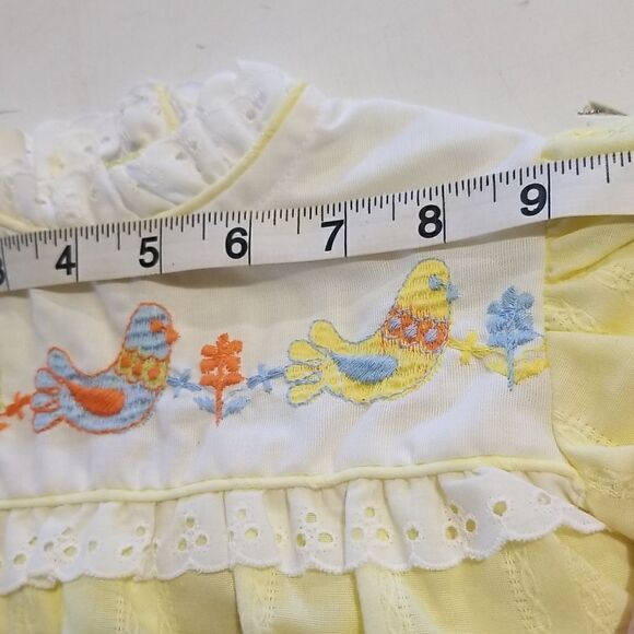 Vintage Sears Baby Dress yellow 2t - Picture 8 of 13